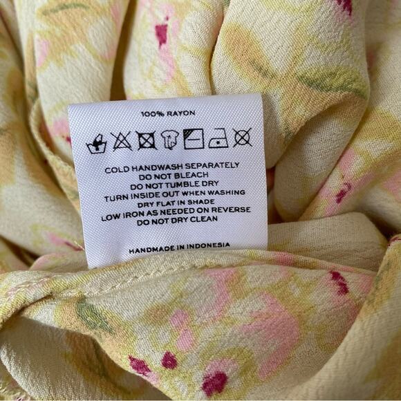 Faithfull The Brand Adele Floral Print Saint Tropez Midi Dress NWTs size 6 - Picture 12 of 15